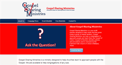 Desktop Screenshot of gospelsharingministries.com