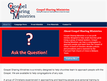 Tablet Screenshot of gospelsharingministries.com